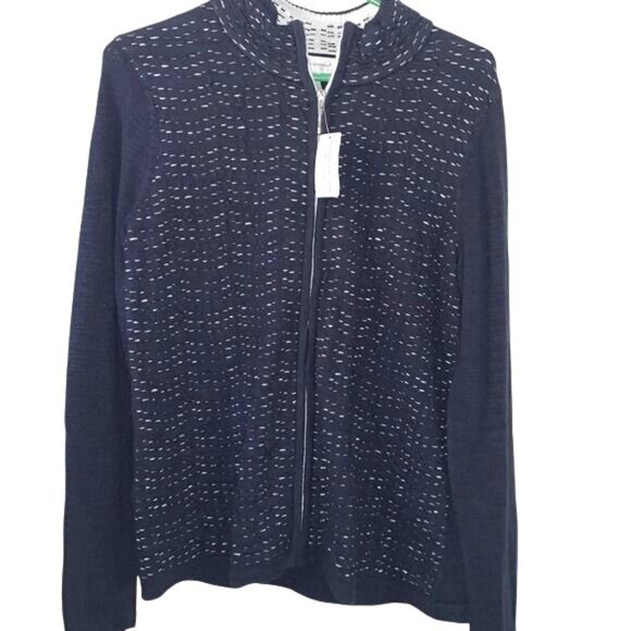 Christopher & Banks Womens Zip-Up Cardigan Sweater Size M Navy - Picture 1 of 10